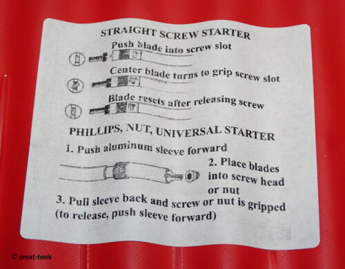 SCREW STARTER TOOL SET – Non-Conductive nylon handles – automotive hand tools - Picture 2 of 2