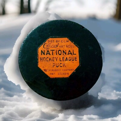 1962-64 NHL ART ROSS CCM TYER USA OFFICIAL GAME PUCK pat # 2226516