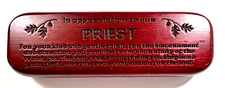 VTG Wood Priest Gift Set Pen & Pencil in Wooden Box