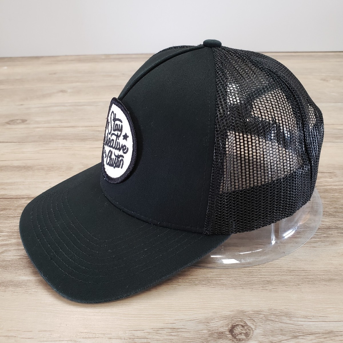 Stay Creative Austin Hat Cap Snapback Black Mesh Back Patch Trucker Adjustable View 5