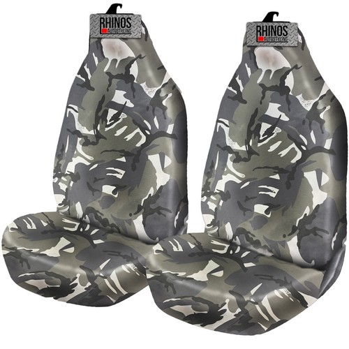 FOR SKODA YETI Heavy Duty Grey Camouflage Waterproof Car Seat Covers