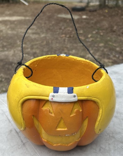 LSU TIGERS LOUISIANA Halloween Trick-Or-Treat Pumpkin Pail/Bucket ~Rare