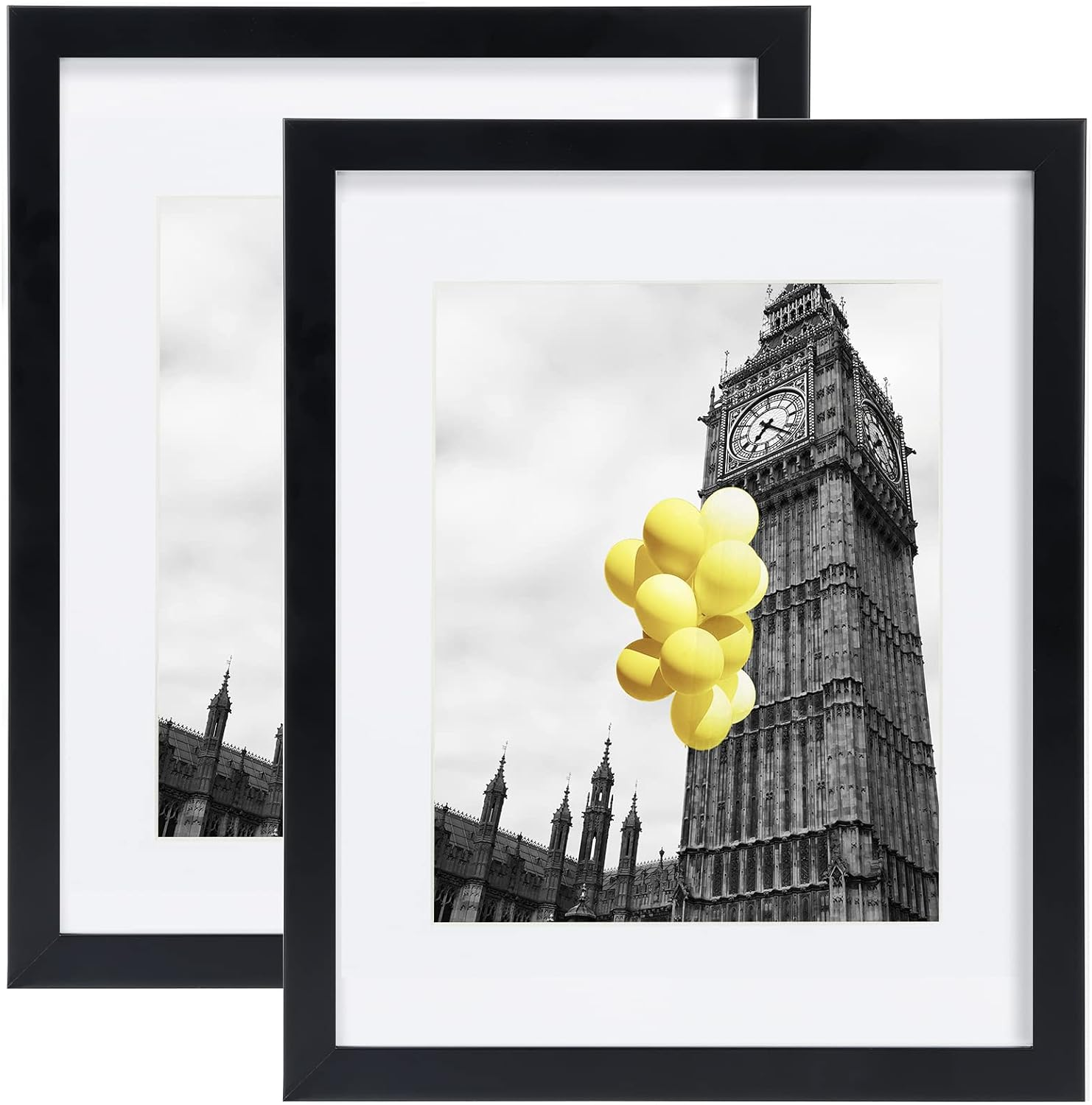 11x14 Picture Frames with Plexiglass - 8x10 with Mat or 11x14 Without Mat - Set-image