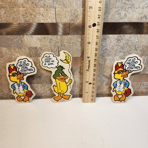Vintage 1986 Masters Immagini Duck Stickers Lot Italian Cartoon Character