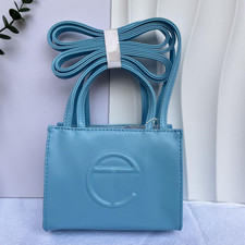 Telfar Small Shopping Tote Bag Light Blue Veg...