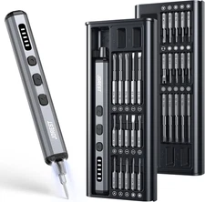 Mini Electric Screwdriver, Precision Set with 38-In-1 Magnetic Bits, 5 Torque Se