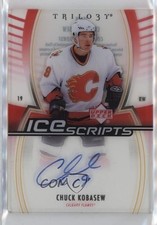 2006-07 Upper Deck Trilogy Ice Scripts Chuck Kobasew #IS-CK Auto 8yu