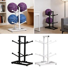 Ball Storage Rack Sport Equipment Organizer Multifunctional Space Saving Metal