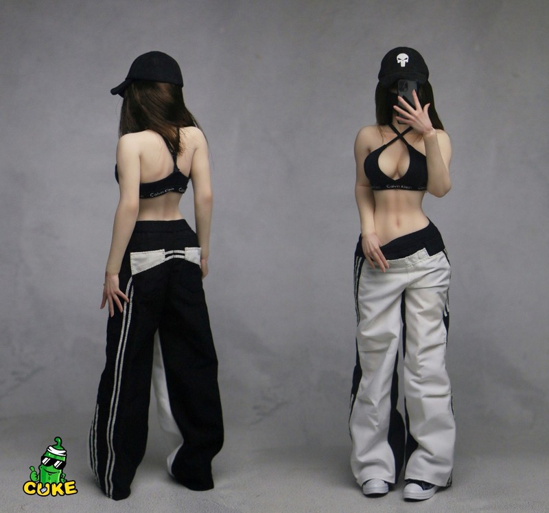 1/6 Female Retro Sexy Strapless Top Wide Leg Pants Clothes For 12"Action Figure