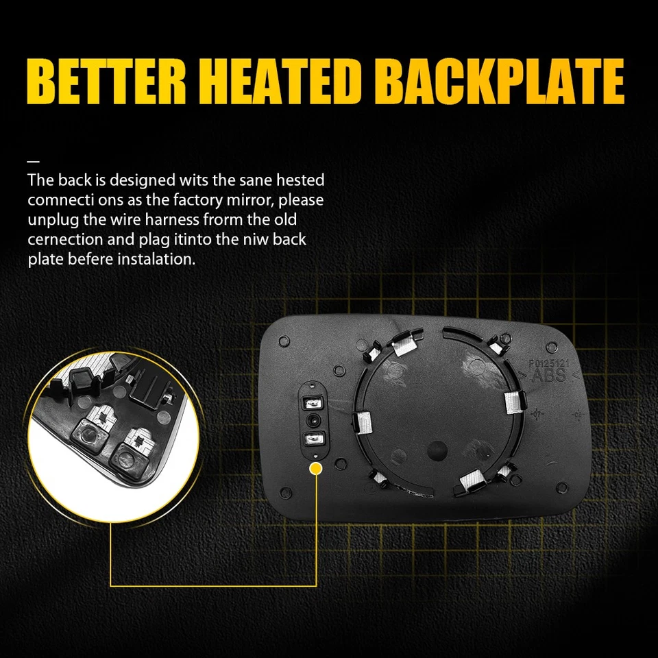 Espejo de vidrio con ajuste térmico 2 piezas para BMW 323Ci 325Ci 328Ci 330Ci 745i 745Li EE. UU. Foto 2 de 4