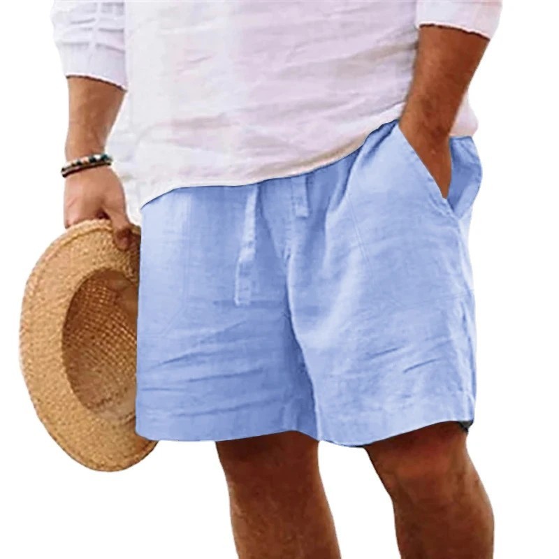 Men’s Lightweight Cotton Gym Beach Shorts Breathable Summer Casual Wear Fun Gift