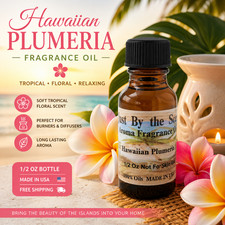 Hawaiian Plumeria Fragrance Oil 1/2 Oz Oil Burner Diffuser Made in USA