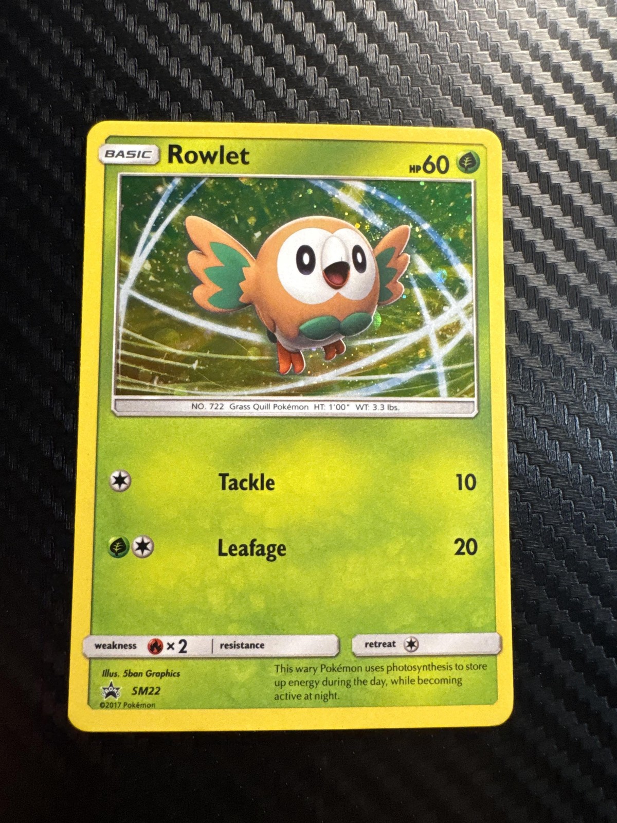 SM Promos #SM22 Rowlet Holo