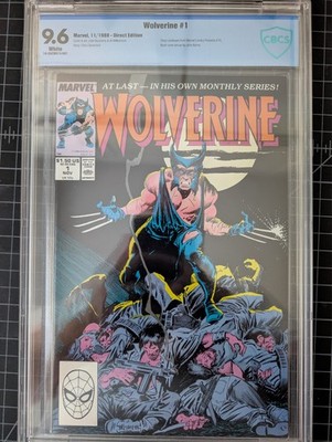 Wolverine #1 (Marvel 1988)  Original Owner CBCS 9.6 NM White Pages   1st Patch