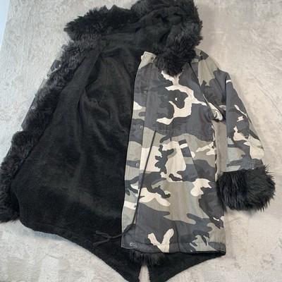 Roiii Parka Mantel Medium Como Penny Lane Fell Hippie Boho Afghan Fleece Fischschwanz