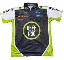 Men's Large 2025 Noah Gragson Front Row Nascar Pit Crew Shirt BEEF A ROO