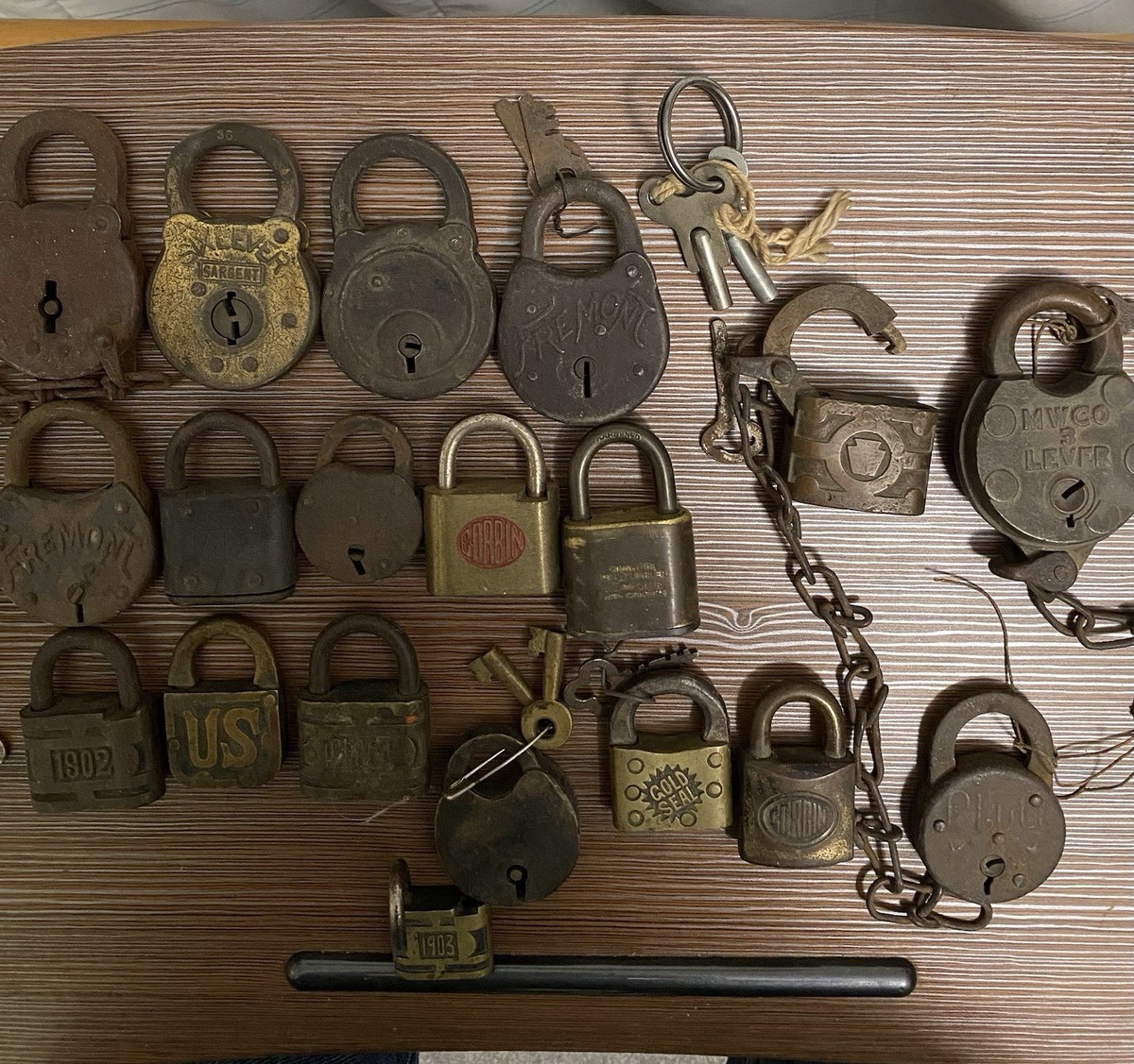 Lot Antique Vintage Lock Collection Sargent, Yale, Fremont, others