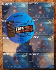 NOS NEW Sony C-60HFb Pack Of 16, High Fidelity Blank Recording Cassette Tapes
