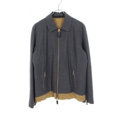 GIORGIO ARMANI Kragen Lagenlook Jacke Blouson 1WGOB05R T02P2 Wolle #48 Gebrau...