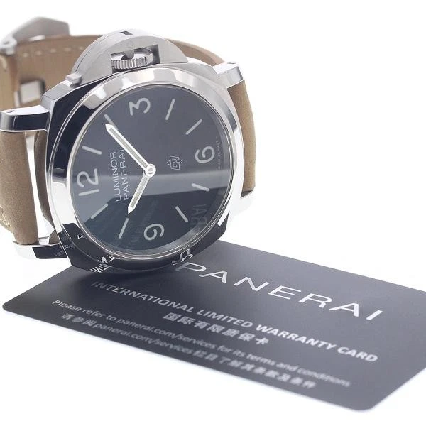 Panerai — Officine Panerai Luminor Base Logo 44mm PAM01086 44mm SS Black Dial Watch #C3346
