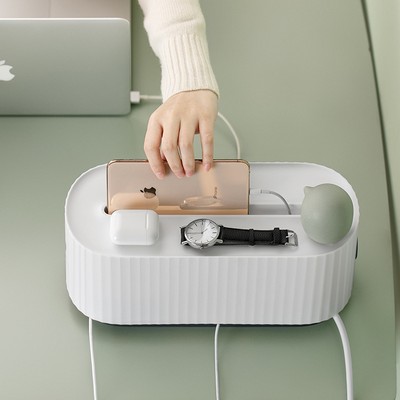 Power Strip Wire Case Cable Storage Box Anti Dust Charger Socket Organizer Netwo