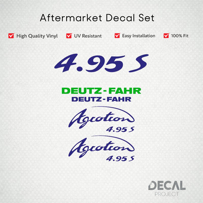 Deutz-Fahr Agrotron 4.95 S Decal Kit - Premium Multi-Color Restoration Vinyl
