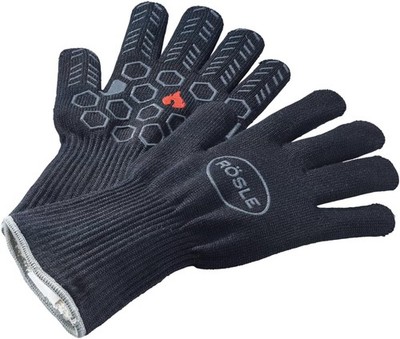 RÖSLE Premium-Grillhandschuhe, Schutz bis 350°C, Meta-Aramid, schwarz | H