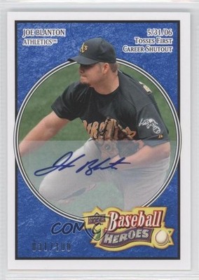 2008 Upper Deck Baseball Heroes Navy Blue Auto 31/100 Joe Blanton #141 Auto 9rx