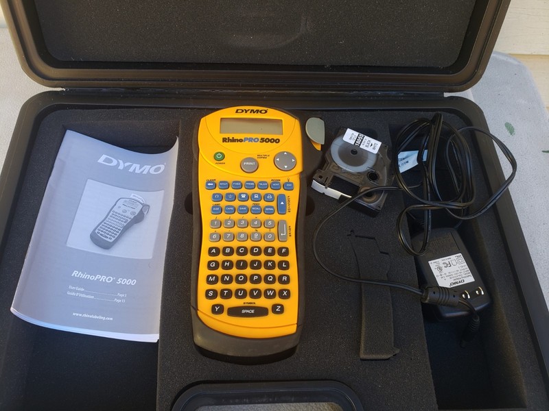 Dymo RhinoPRO 5000 Barcode Label Printer w/ Charger Accessories No Battery AS IS