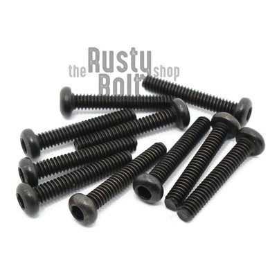 M2 x 12mm, Socket Button Head Screws, 10.9 Steel, Black