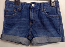 Girls Sz 12 Regular Levi  s Boyfriend Shorts blue denim distressed jean