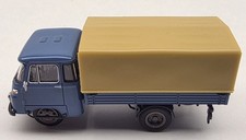 Brekina 1:87 30500 Robur LO 2500 camion pianale con telone blu brillante TOP o IMBALLO ORIGINALE