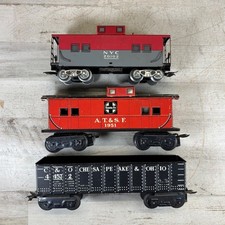 Vintage Marx O Gauge Train Cars NYC Santa Fe C O Caboose Gondola Lot 3