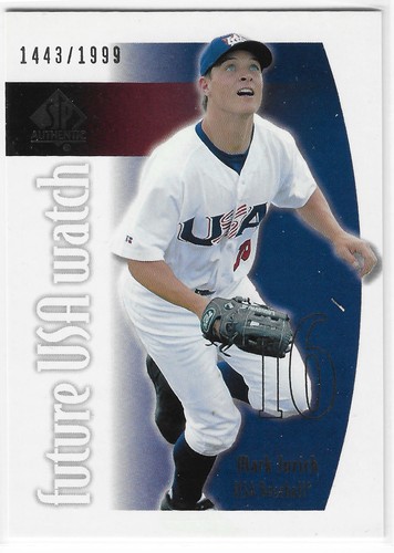 Mark Jurich #USA20 2002 SP Authentic USA Baseball card
