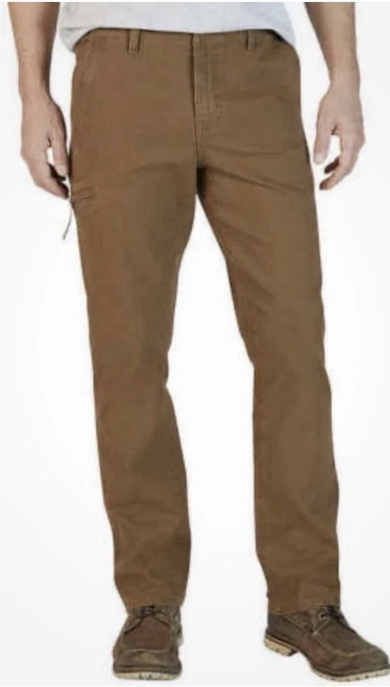Weatherproof Vintage Men's Flex Utility Stretch Canvas Pant Color Bark 38x30 NEW