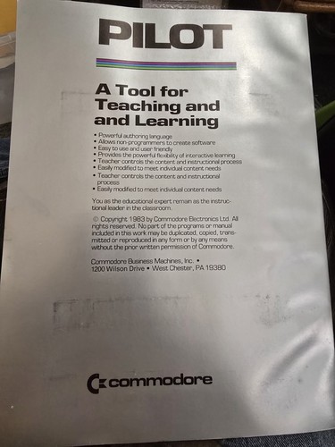 Commodore 64 Pilot Software & Manual - 5.25” Disk Programming Teacher 1983 - Picture 2 of 5