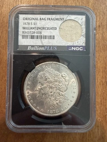 1878-S Morgan BU NGC Silver Dollar Brilliant Uncirculated Original Bag Fragment