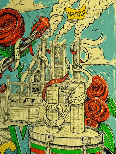 Póster The Black Keys Bethlehem PA MusikFest 2025 Serigrafía Oficial #d Low Run - Imagen 9 de 13