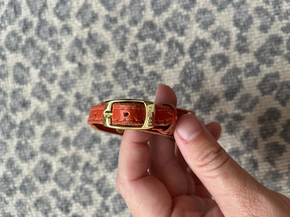 CC Skye Leather Wrap Bracelet Orange Red - Image 3 of 4