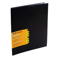Itoya ProFolio Expo 8-1/2" x 11" Black Art Portfolio Binder 8 1/2 x 11, Clear
