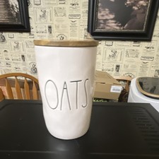 Rae Dunn OATS Ceramic Storage Jar with Airtig...