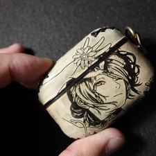 Handmade Chainsaw Man Inspired Genuine Leather Case for Apple AirPods Pro 3