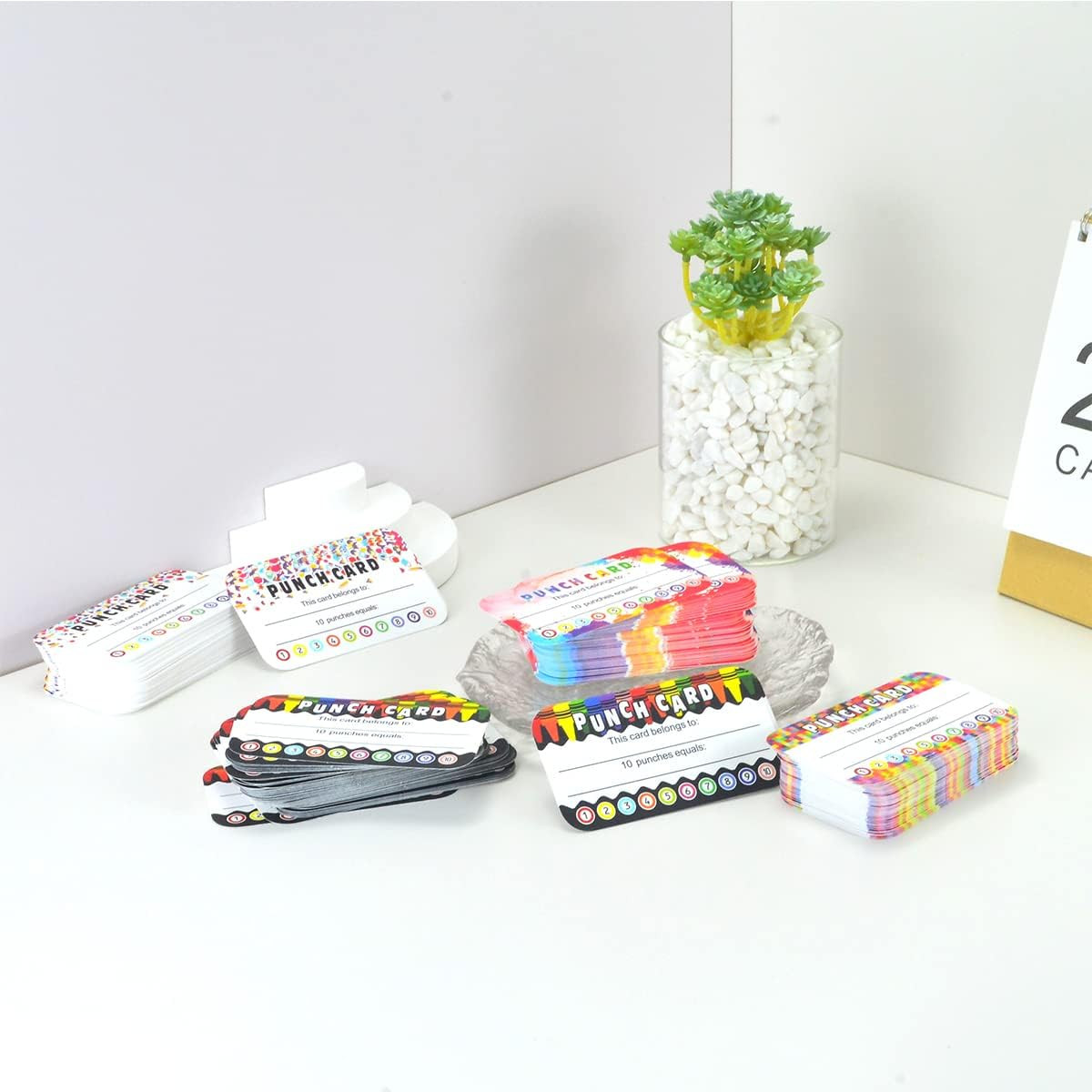 320 Pieces Punch Cards Incentive Student Reward Card Awards Loyalty Cards for Cl