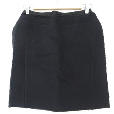 MARNI wool docking tight mini skirt, size 36, navy Women USED