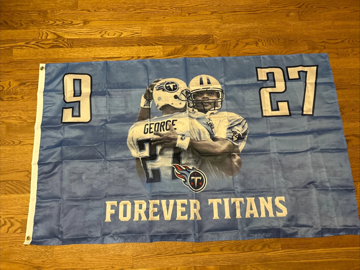 FOREVER TITANS 3'x5' Flag ~ Steve McNAIR & Eddie GEORGE (SGA~NEW