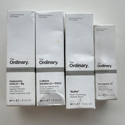 The Ordinary Skincare Set HA 2%+B5 Caffeine 5%+EGCG Buffet Pycnogenol 5%
