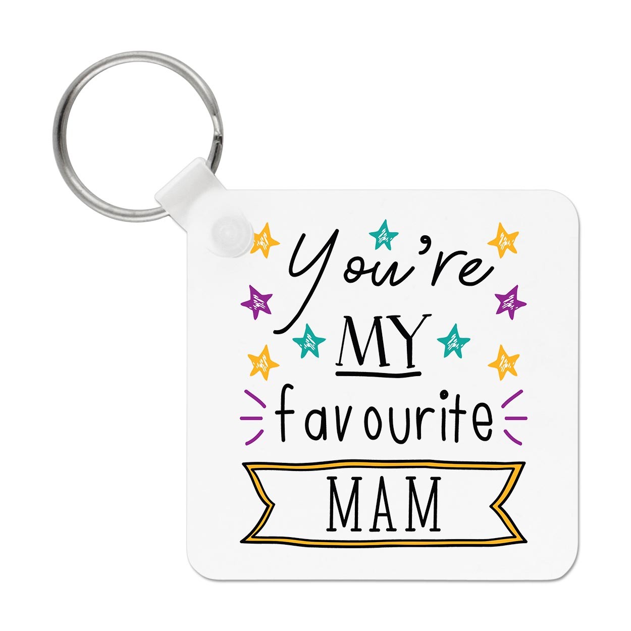 You're My Favourite Mam Stars Keyring Key Chain Mum Mother's Day Best Birthday