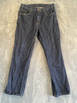 #ad Rural King Jeans Men’s 34x30* Blue Dark Wash Straight Zipper Rugged Workwear $4.50