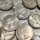 Two [2] Canada Silver Dollars Random Dates (1960-1967) 80% Ag - AU/BU Condition