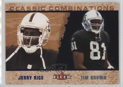 2002 Fleer Tradition Classic Combinations 1242/2000 Jerry Rice Tim Brown HOF 0q3